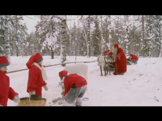 Santa claus reindeer ride lapland finland father christm