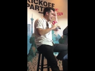 @brendonurie’s impression of his mom @capitalone iheartfestival kickoff party