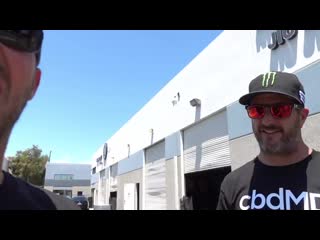 Ken block takes ufc fighters jorge masvidal and tyron woodley on a wild rallycross ride