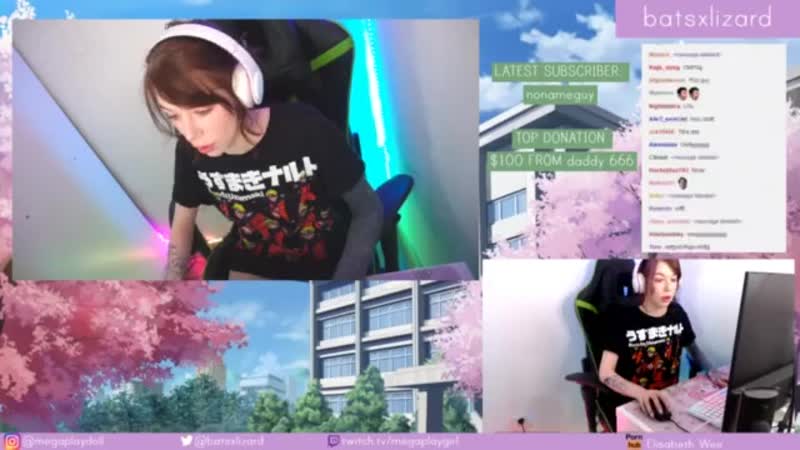 Стримерша сосет в прямом эфире на твиче