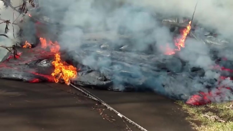 Flow porn video – Hawaii lava 27 may 2018 more pahoehoe lava flow on luana 8 36 am