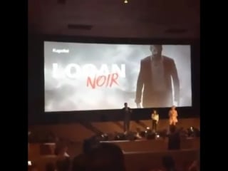 Dafne keen and hugh jackman in the premiere of logan noir