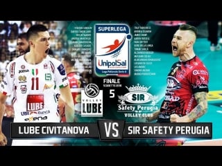 Sir safety perugia vs lube civitanova finale scudetto 2018 best volleyball actions