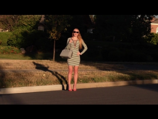 Neon pink pumps