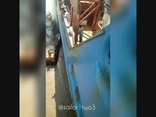 Recently an accident happened on indian coast and got recorded in camera the reason and casualties is not yet knot to us