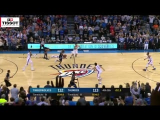 Tissot buzzer beater andrew wiggins hits game winning 3 in okc! l october 22, 2017