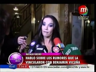 Natalia oreiro habló de los rumores que la vincularon a vicuña