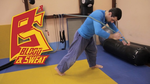 Тренироа и упражнения с борцовской резиной resistance band judo workout