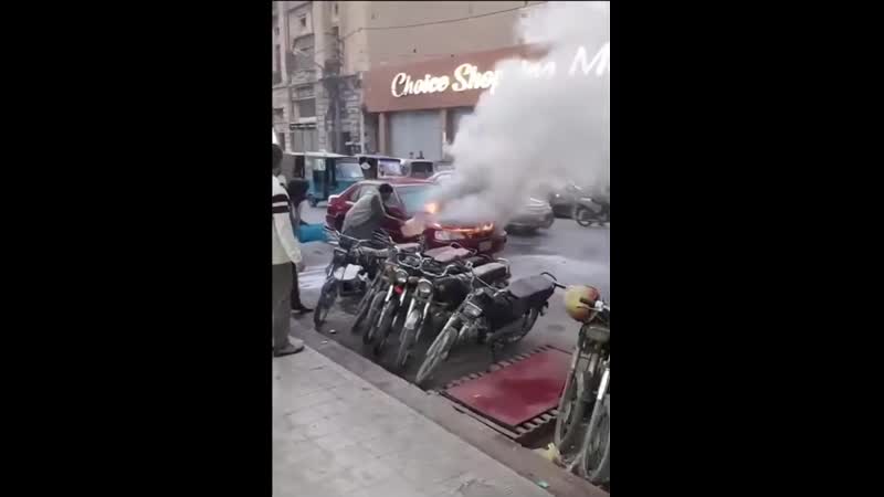 Как потушить горящий автомобиль фаталити в конце