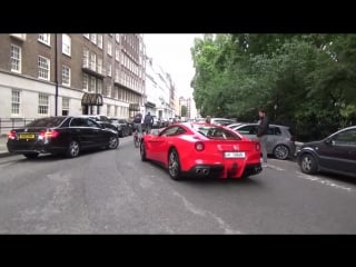 Arab supercar invasion in london july 2015 incl cinque huayras enzo 918 aventadors