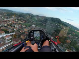 Spectacular glider touchdown in rain | 15 m ls8 e neo | pavullo