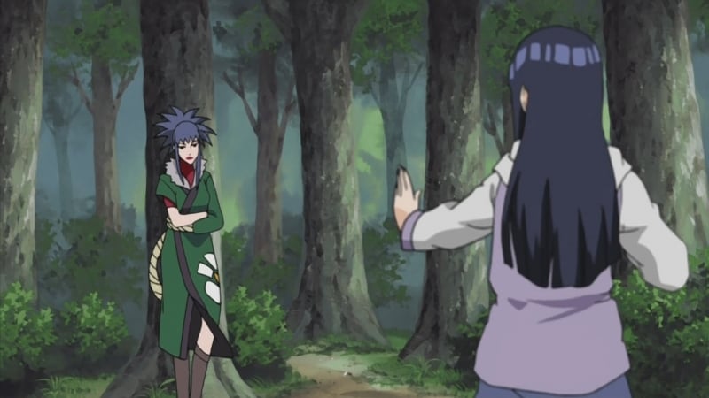 Какаши, киба, шино и хината против гурен