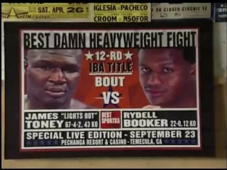 James toney vs rydell booker