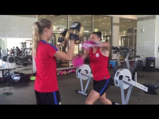 @alikrieger & @whitneyengen are ready to assist @usaboxing if needed in brazil 🇺🇸 #roadtorio