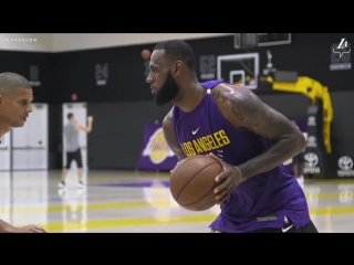 Lebron james' first laker workout