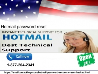 Resolve huge hotmail hindrances in seconds, be part of hotmail password reset 1 877 204 2341 currently