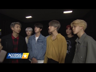 171118 bts discusses their intensely loyal fans & celeb crushes! @ access hollywood