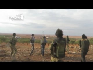 Destruction of an isis svbied during clashes on the road to al bab
