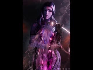 Awf widowmaker shower tentacle clothed front overwacth by meltrib