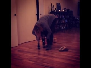 Sam rockwell and leslie bibb playing with sadie