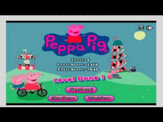 Мультик игра свинка пеппа и джордж катаются на велосипеде peppa pig