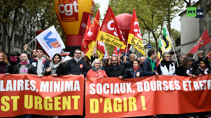 Live explodierende preise – gewerkschaften mobilisieren zum protest in paris