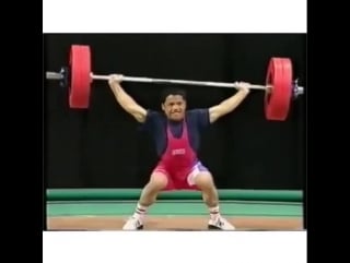 Zhang xiangsen's 130kg snatch at 54kg at the 1996 olympics