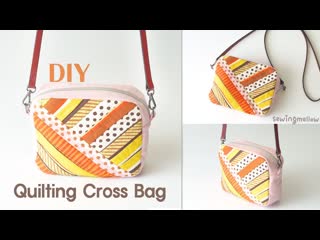 Diy quilting cross bag patchwork pouch tutorial sewing pattern