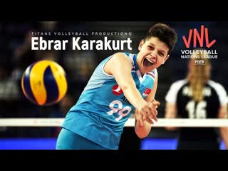 Top 10 powerful volleyball spikes by ebrar karakurt womens vnl 2019