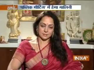 India tv exclusive public meeting with hema malini