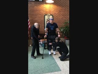 My paralyzed uncle taking his first steps in 27 years