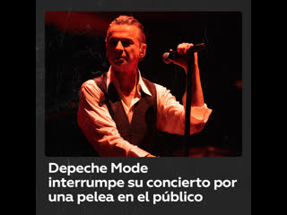 El cantante de depeche mode detiene un concierto por una trifulca en la audiencia