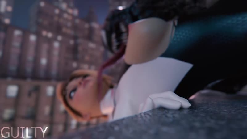 Веном вытрахал гвен и его большой член снова готов к ебле хентай