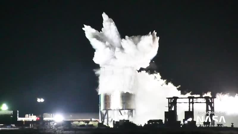 Spacex boca chica sn7 1 tested to failure slow motion replay
