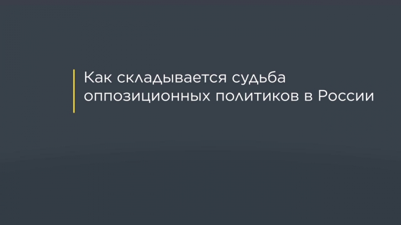 Судьбы оппозиционных политиков