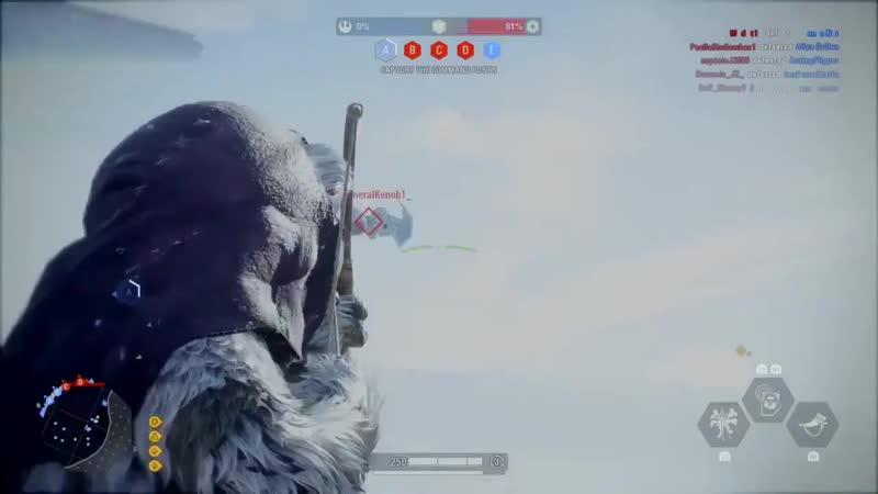 Ewok hunter takes down a tie bomber