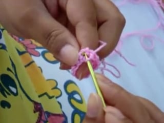 Croche cordão para o colar da rose pink rose crochet