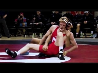 Nebraska wrestler struggles to get to his feet slow motion college wrestling