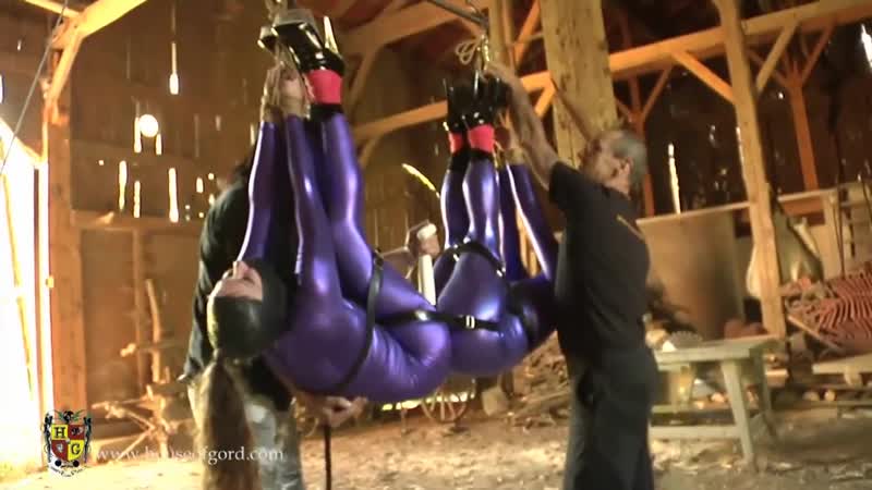 Catsuit dolls suspended vibed together (hog)