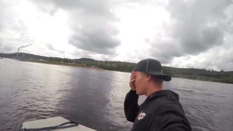 Snowmobile wheelies on water