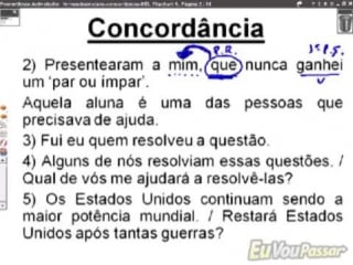 Português concordância nominal e verbal parte 2