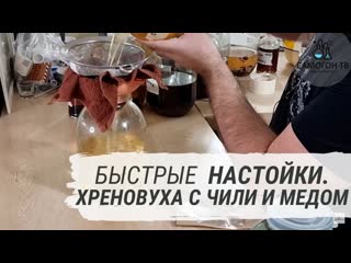 Быстрые настойки домашняя хреновуха с чили перцем и мёдом