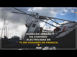 Huracán gerard deja sin electricidad a 75 000 hogares en francia