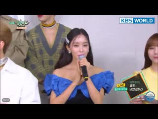 190222 monsta x hyomin comeback interview @ music bank