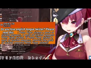 [kopla vtuber clips] marine perfectly pronouncing english tongue twister