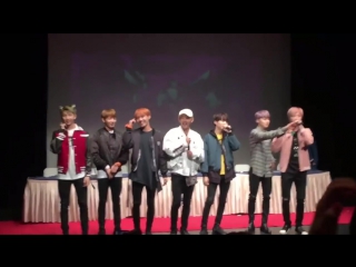 161017 bts(방탄소년단) leaving sinchon 신촌 fansign dancing 21세기 소녀 ending