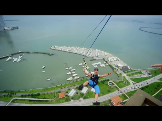 Worlds largest urban zipline