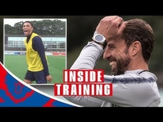 Trent nails crossbar challenge and england prepare for spain! | inside training