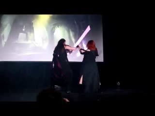 Star wars cosplay at comxfest anakin skywalker and some sith girls