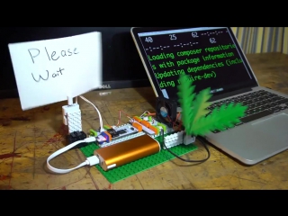 Does "composer update" ever run so long that your computer overheats? cool it off with the @littlebits and lego leaves